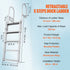 5 Step Retractable Dock Ladder Aluminum Boat Pool Ladder 350lbs Capacity