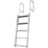5 Step Retractable Dock Ladder Aluminum Boat Pool Ladder 350lbs Capacity