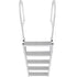 5 Step Retractable Dock Ladder Aluminum Boat Pool Ladder 350lbs Capacity
