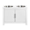Pet Feeding Station with 2 Elevated Dog Bowls Food and Toy Storage Cabinet Set