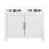 Pet Feeding Station with 2 Elevated Dog Bowls Food and Toy Storage Cabinet Set