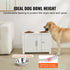 Pet Feeding Station with 2 Elevated Dog Bowls Food and Toy Storage Cabinet Set