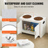 Pet Feeding Station with 2 Elevated Dog Bowls Food and Toy Storage Cabinet Set