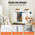 Pet Feeding Station with 2 Elevated Dog Bowls Food and Toy Storage Cabinet Set
