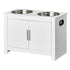 Pet Feeding Station with 2 Elevated Dog Bowls Food and Toy Storage Cabinet Set