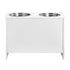 Pet Feeding Station with 2 Elevated Dog Bowls Food and Toy Storage Cabinet Set