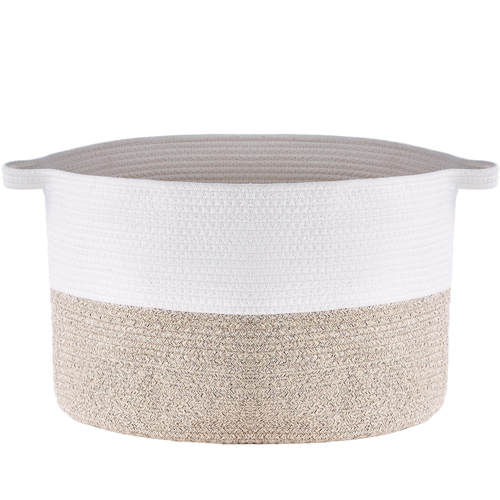 VEVOR Cotton Rope Storage Basket 87L Woven Blanket Basket 20 x 20 x 14 in
