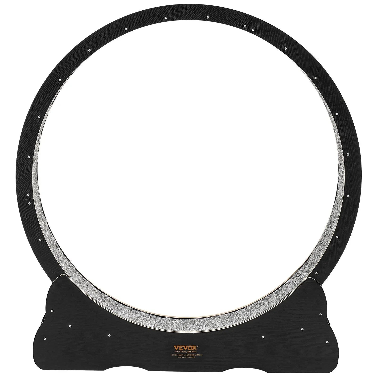 Cat Exercise Wheel, 120 cm Wooden Cat Running Wheel for Indoor Cats up to 12.7 kg, Cats Treadmill with Carpeted Runway & Locking Mechanism, Quiet Kitten Sport Toys for Pets Fitness, Black