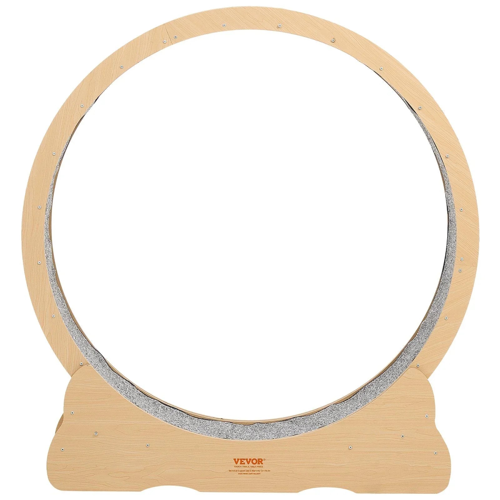 Cat Exercise Wheel, 120cm Wooden Cat Running Wheel for Indoor Cats up to 12.7kg Cats Treadmill with Carpeted Runway & Locking Mechanism, Quiet Roller Kitten Sport Toys for Pets Fitness & Health