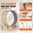 Wooden Cat Exercise Wheel, 1320mm Large Cat Treadmill Wheel for Indoor Cats, Cat Running Wheel with Detachable Carpet & Cat Teaser for Running/Walking/Training, Suitable for Most Cats
