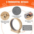 Wooden Cat Exercise Wheel, 1320mm Large Cat Treadmill Wheel for Indoor Cats, Cat Running Wheel with Detachable Carpet & Cat Teaser for Running/Walking/Training, Suitable for Most Cats