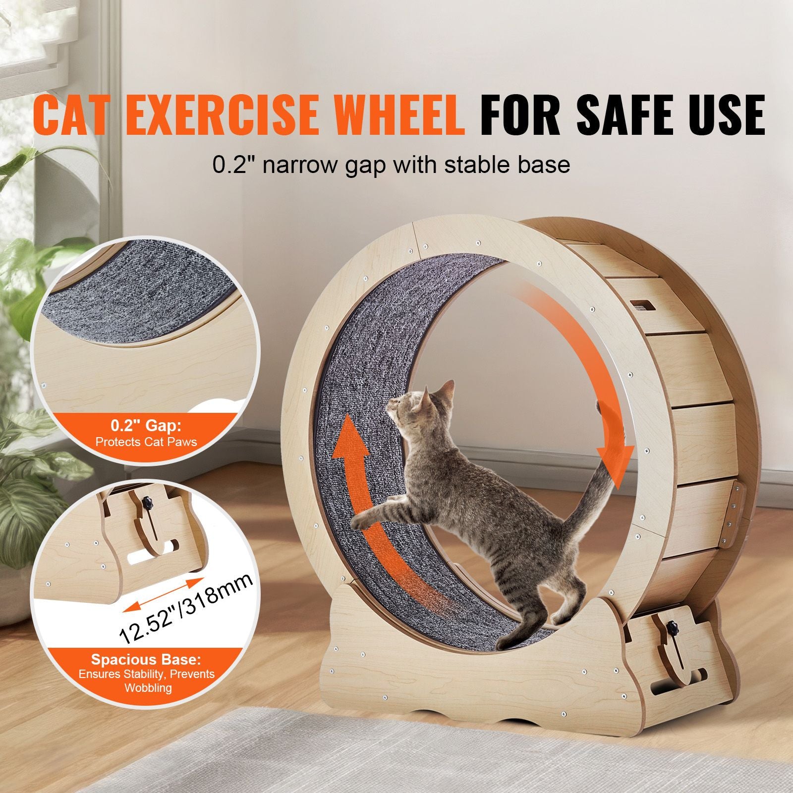 Cat Exercise Wheel Large Cat Treadmill Wheel for Indoor Cats 29.5 inch