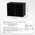 Wood Literature Organizer Adjustable File Sorter 12 Compartments Black