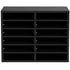 Wood Literature Organizer Adjustable File Sorter 12 Compartments Black
