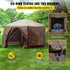 Pop-up Camping Gazebo Camping Canopy Shelter 6 Sided 10' x 10' Sun Shade
