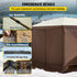 Pop-up Camping Gazebo Camping Canopy Shelter 6 Sided 10' x 10' Sun Shade