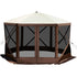 Pop-up Camping Gazebo Camping Canopy Shelter 6 Sided 10' x 10' Sun Shade