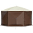 Pop-up Camping Gazebo Camping Canopy Shelter 6 Sided 10' x 10' Sun Shade