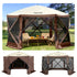 Pop-up Camping Gazebo Camping Canopy Shelter 6 Sided 10' x 10' Sun Shade