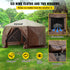 Pop-up Camping Gazebo Camping Canopy Shelter 6 Sided 10' x 10' Sun Shade