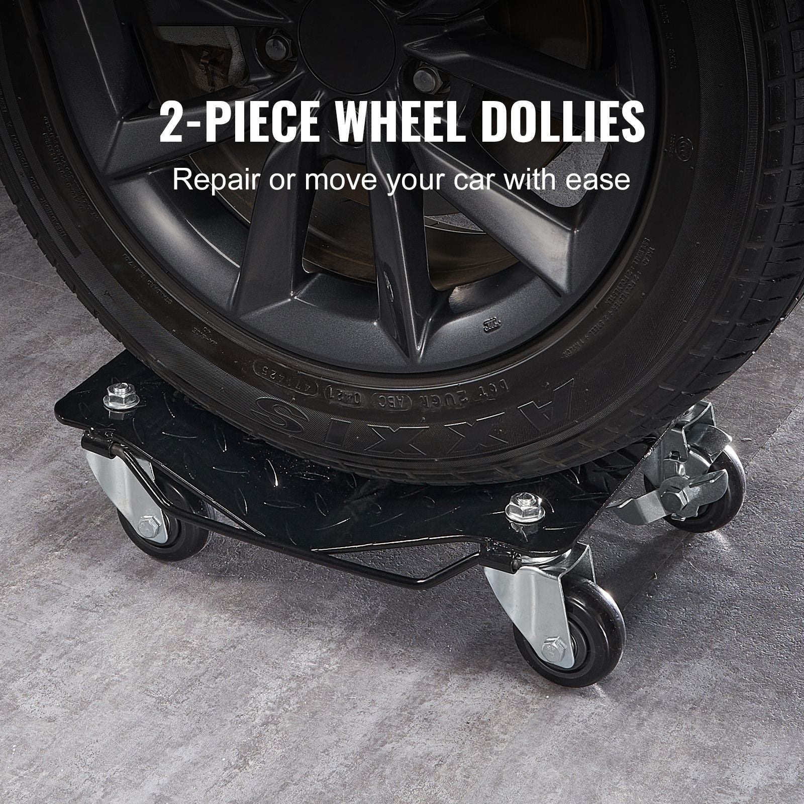 Car Dolly Wheel Tire Dolly 2 PCS Heavy Duty Skate Auto Repair Dolly 3000LB