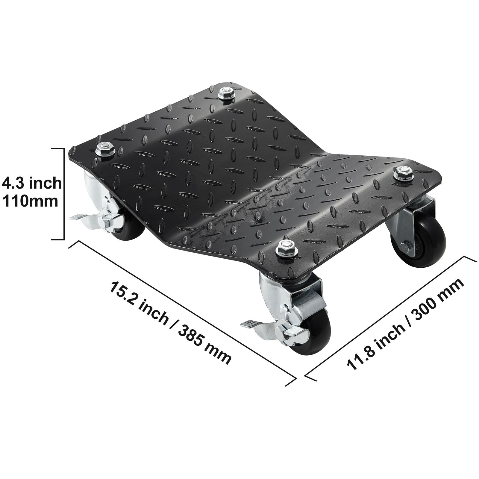 Car Dolly Wheel Tire Dolly 2 PCS Heavy Duty Skate Auto Repair Dolly 3000LB