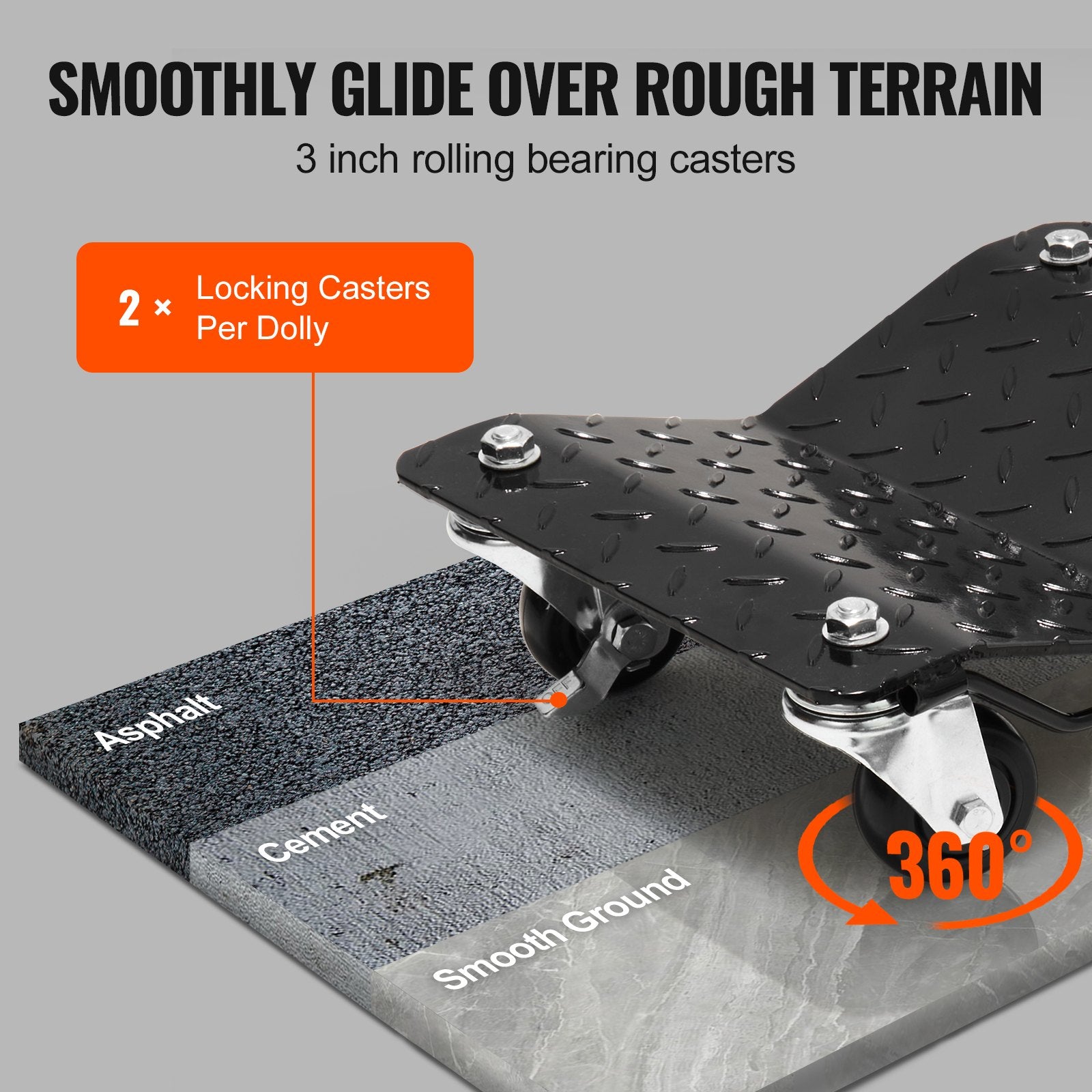 Car Dolly Wheel Tire Dolly 4 PCS Heavy Duty Skate Auto Repair Dolly 6000LB