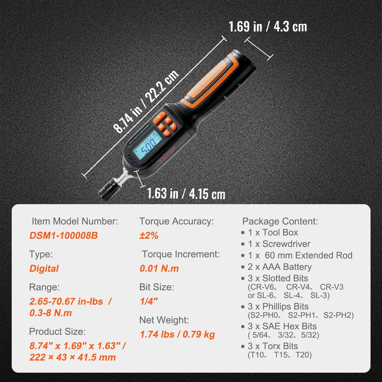 Digital Torque Screwdriver 1/4
