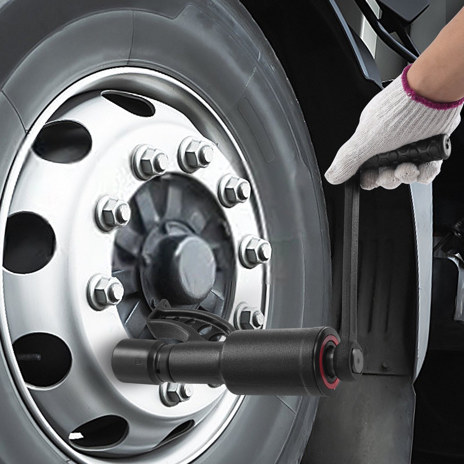 Torque Multiplier, Heavy Duty Torque Multiplier Wrench Set, 1 Inch Drive Lug Nut Wrench Torque Multiplier, 1:64 6800N.m Lug Nut Remover, with 8 Sockets and Storage Case for Truck Trailer RV