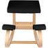 VEVOR Wooden Ergonomic Kneeling Chair Memory Seat Cushion Relieving Body Black