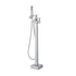 Freestanding Bathtub Faucet, Floor Mount, Freestanding Tub Filler, Shower Mixer Taps, Two Water Modes, Swivel Spout, for Bathing & Showering Pet Bathing Cleaning Drains Toilet Flushing