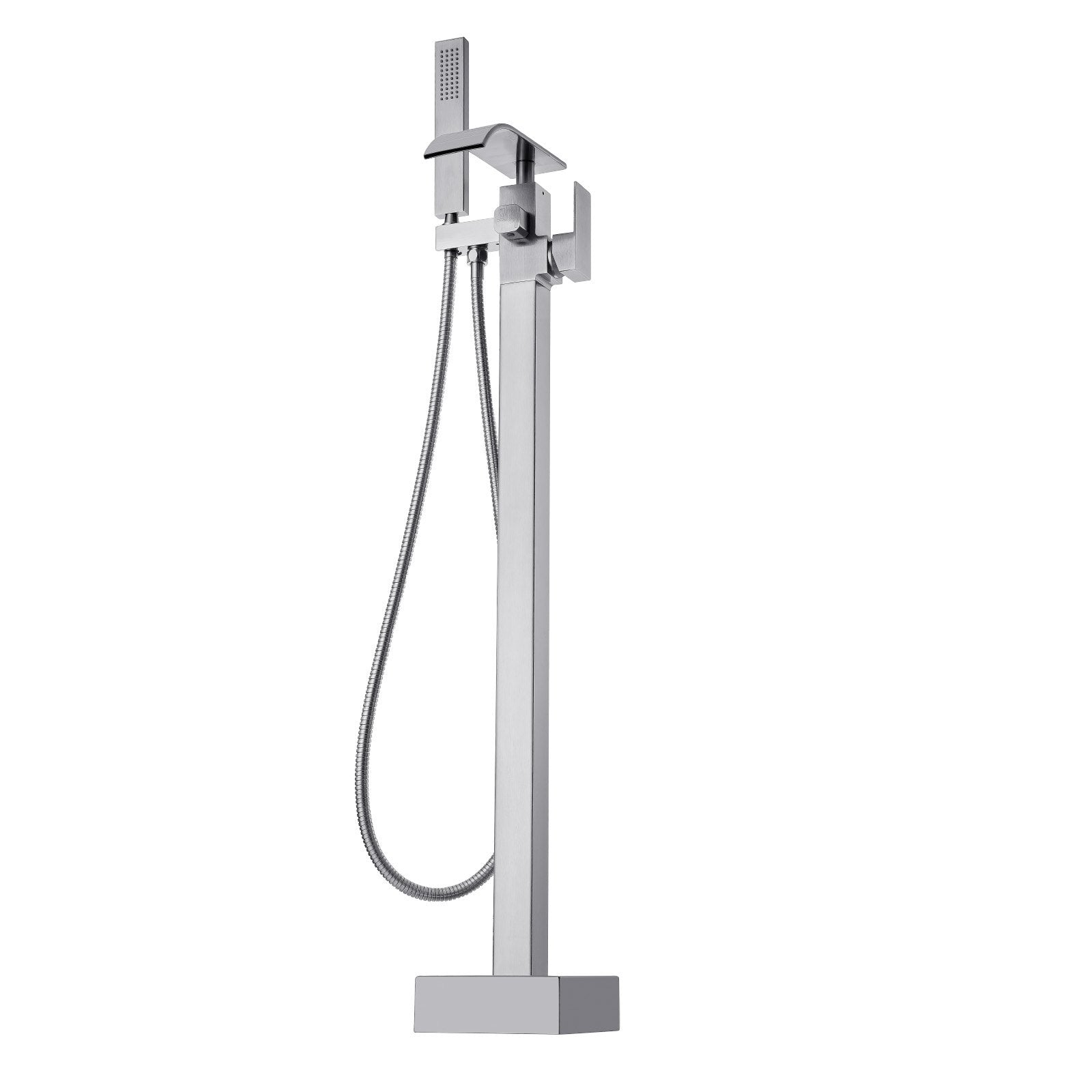 Freestanding Bathtub Faucet, Floor Mount, Freestanding Tub Filler, Shower Mixer Taps, Two Water Modes, Swivel Spout, for Bathing & Showering Pet Bathing Cleaning Drains Toilet Flushing