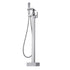 Freestanding Bathtub Faucet, Floor Mount, Freestanding Tub Filler, Shower Mixer Taps, Two Water Modes, Swivel Spout, for Bathing & Showering Pet Bathing Cleaning Drains Toilet Flushing