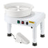 Pottery Wheel, 28 cm Ceramic Wheel Forming Machine, 60-300 RPM Speed Adjustable Foot Pedal, Adjustable Lift Leg, Detachable Basin, Complete Tool Accessory Kit for Work Art Craft DIY, White
