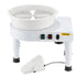 Pottery Wheel, 28 cm Ceramic Wheel Forming Machine, 60-300 RPM Speed Adjustable Foot Pedal, Adjustable Lift Leg, Detachable Basin, Complete Tool Accessory Kit for Work Art Craft DIY, White