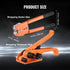 Banding Strapping Kit with Strapping Tensioner Tool, Banding Sealer Tool, 300 m Length PET Band, 300 Metal Seals, Pallet Packaging Strapping Banding Kit Banding Packaging Strapping for Packing