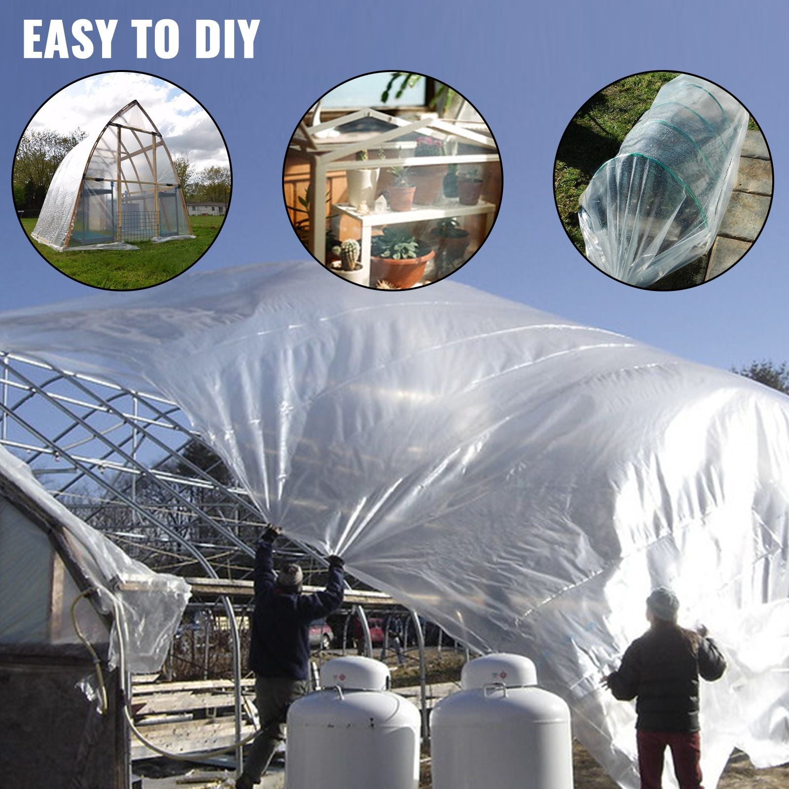 Greenhouse Film, Greenhouse Polyethylene Film 12x25 ft Greenhouse Plastic