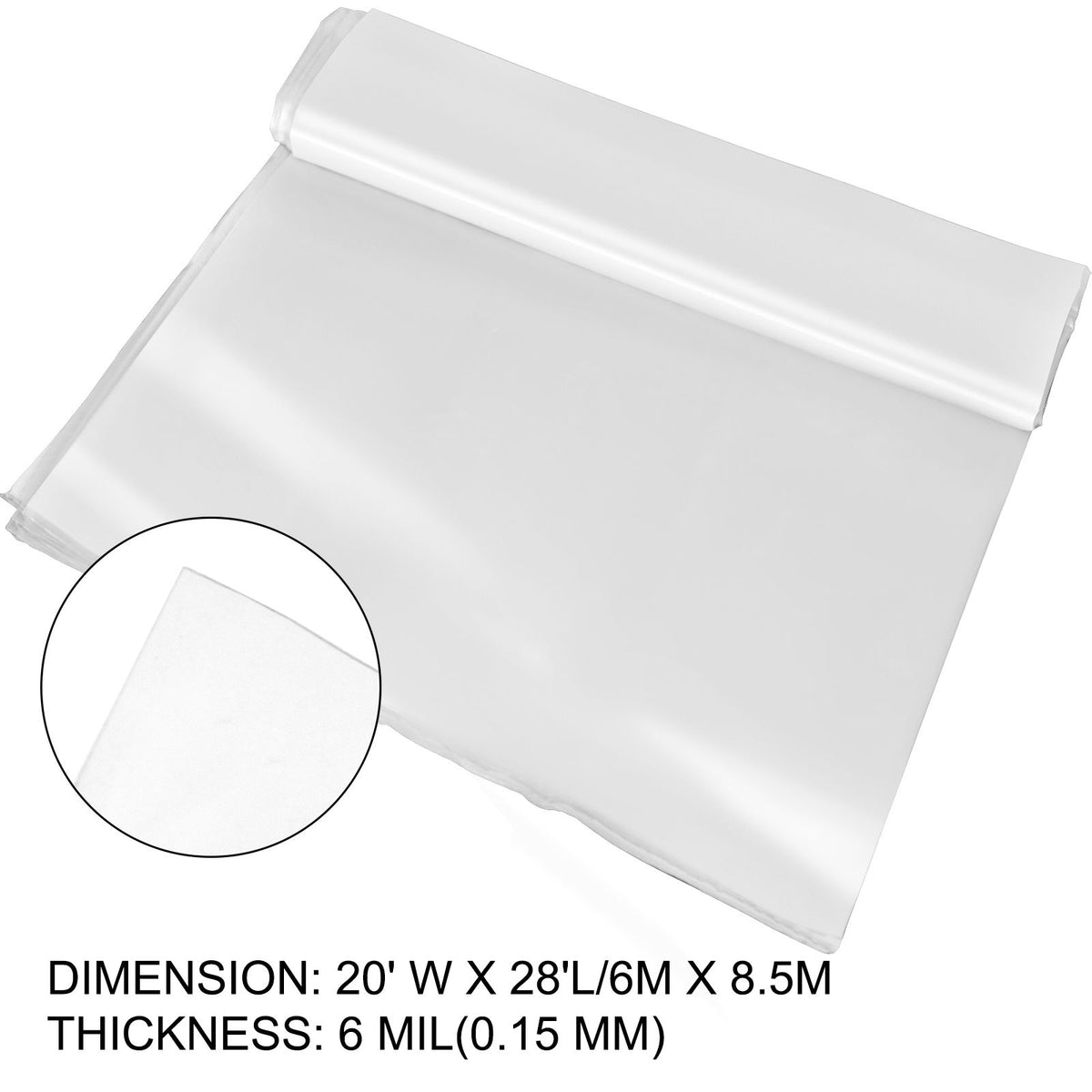 Greenhouse Film, Greenhouse Polyethylene Film 20x28 ft Greenhouse Plastic
