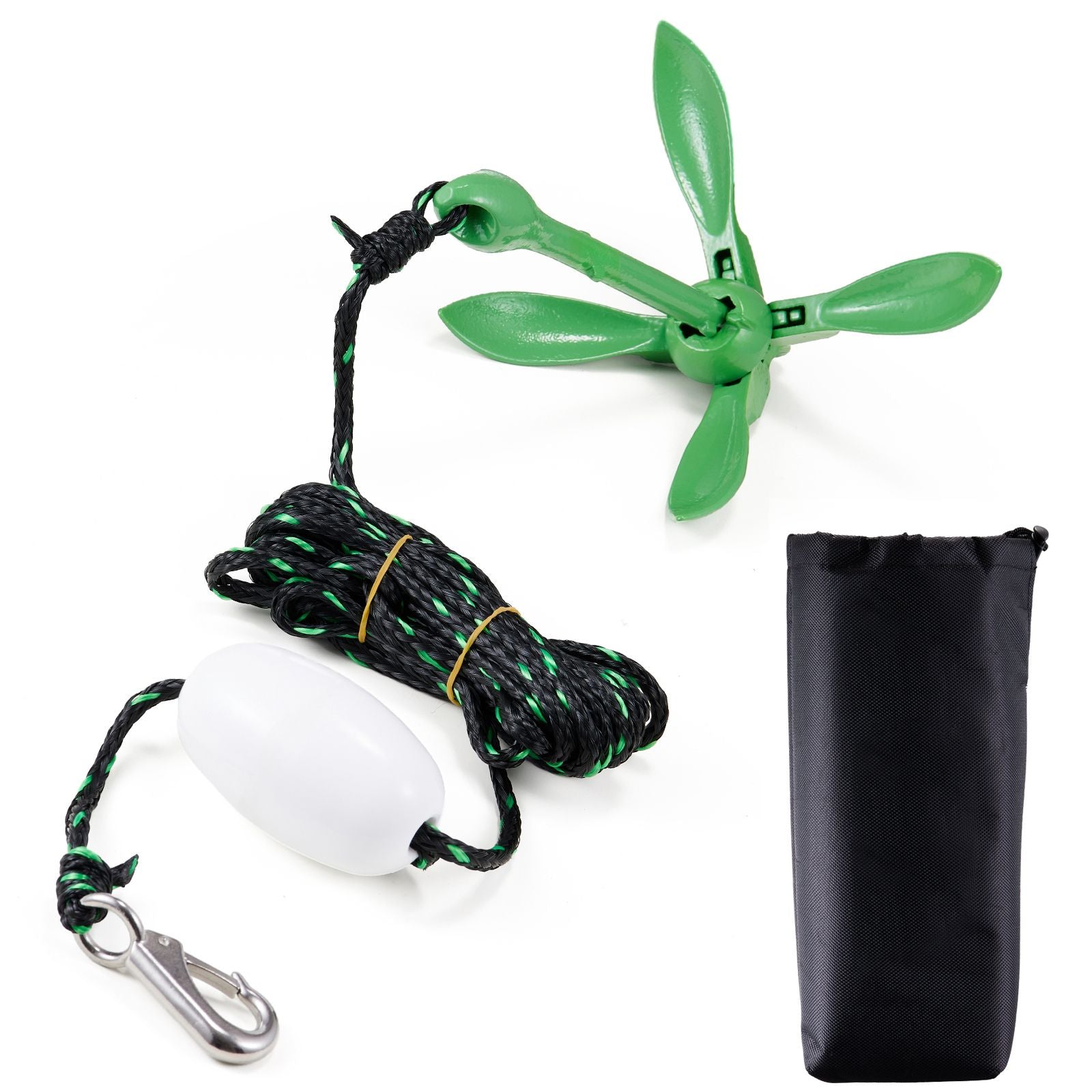 3.5lb Kayak Anchor Kit with 8m Rope Buoy Folding Boat Anchor Set