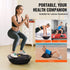 Half Exercise Ball Trainer, 26 inch Balance Ball Trainer, 1500lbs Capacity Stability Ball, Yoga Ball with Resistance Bands & Foot Pump, Strength Fitness Ball for Home Gym Full Body Workout Black