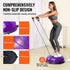 VEVOR Half Exercise Ball Trainer, 23 inch Balance Ball Trainer, 660lbs Stability Ball, Yoga Ball with Resistance Bands & Foot Pump, Strength Fitness Ball for Home Gym, Full Body Workout, Purple