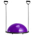VEVOR Half Exercise Ball Trainer, 23 inch Balance Ball Trainer, 660lbs Stability Ball, Yoga Ball with Resistance Bands & Foot Pump, Strength Fitness Ball for Home Gym, Full Body Workout, Purple