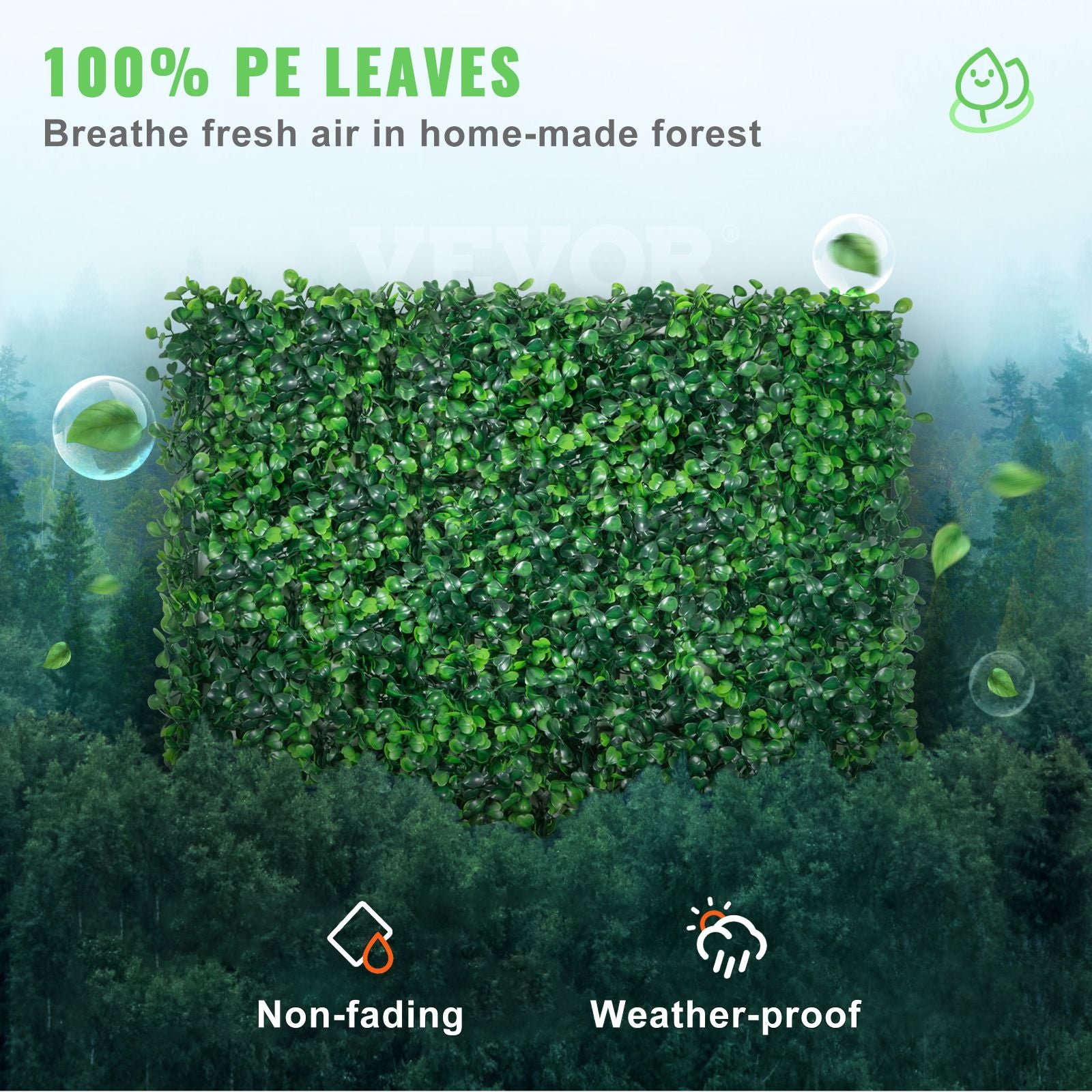 12PCS Artificial Boxwood Panels 10x10 Inch UV Protected Hedge Wall Mat