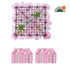 12PCS 3D Flower Wall Panels Pink Artificial Floral Backdrop Wedding Decor