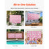 12PCS 3D Flower Wall Panels Pink Artificial Floral Backdrop Wedding Decor