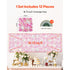12PCS 3D Flower Wall Panels Pink Artificial Floral Backdrop Wedding Decor