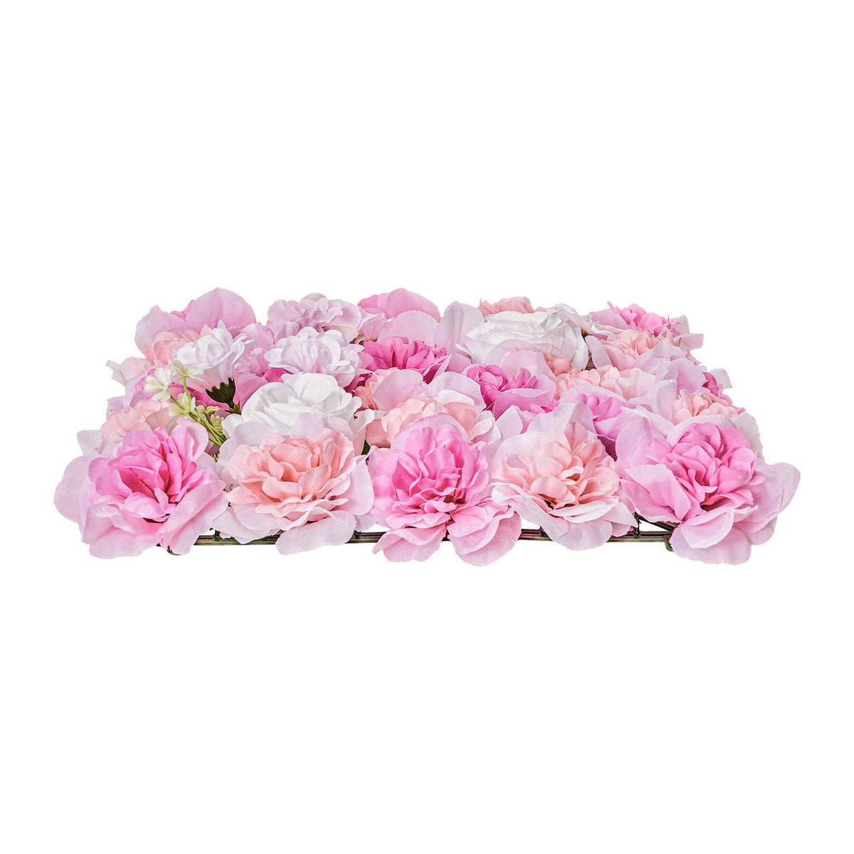 12PCS 3D Flower Wall Panels Pink Artificial Floral Backdrop Wedding Decor