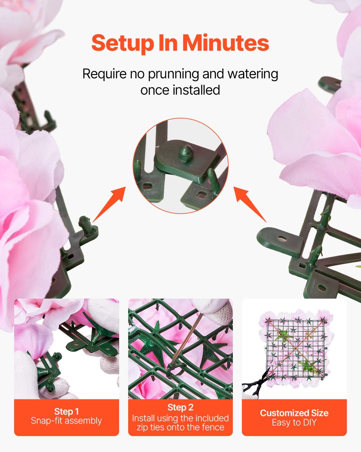 3D Flower Wall Panel, 12 PCS 15 x 15 inch, Artificial Floral Wall Background Mesh Backing Mat,Seamless Design&Easy Installation for Wedding Valentines Day Home Ba Party Backdrop Decor,Pink