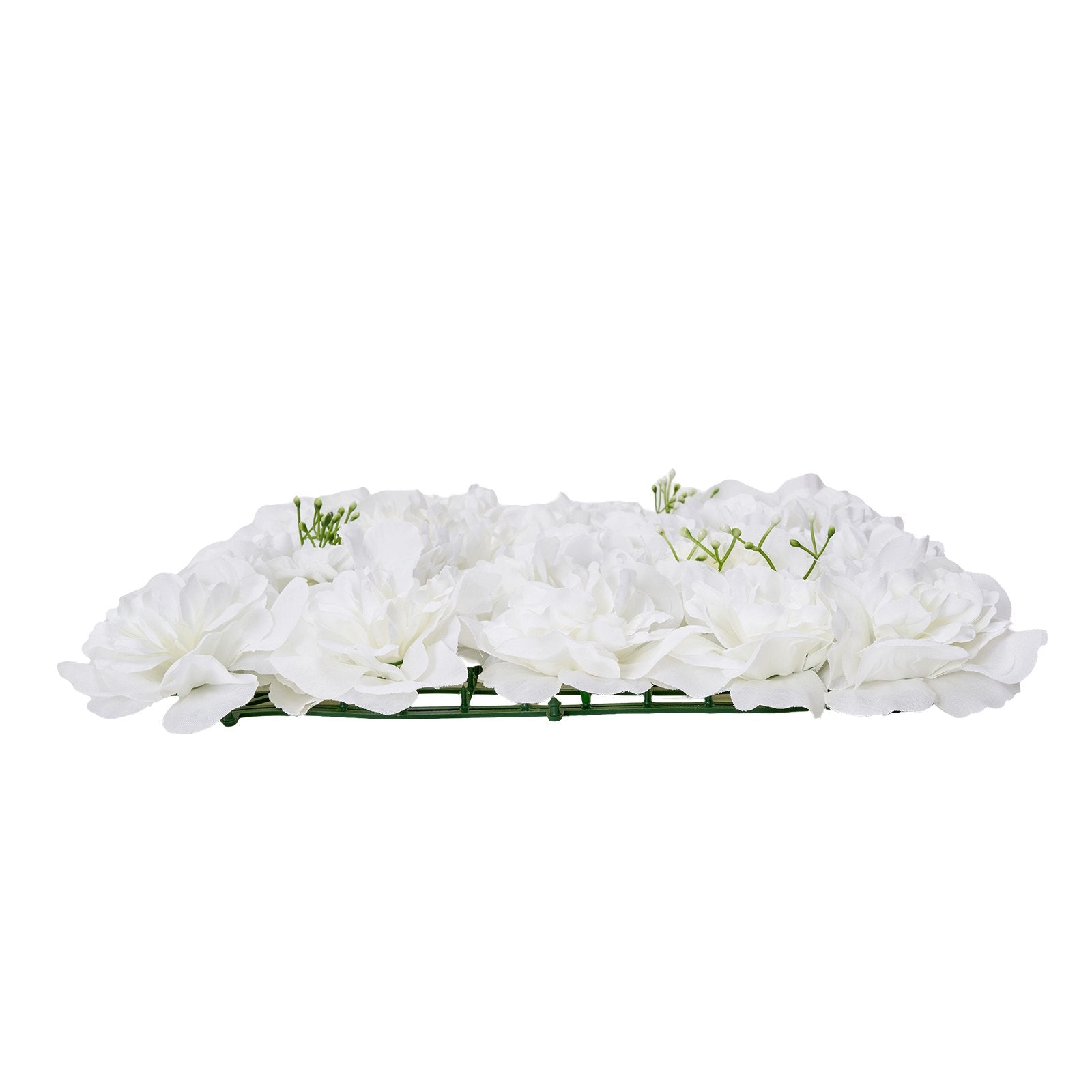 3D Flower Wall Panel, 24 PCS 15 x 15 inch, Artificial Floral Wall Background Mesh Backing Mat,Seamless Design&Easy Installation for Wedding Valentines Day Home Ba Party Backdrop Decor,White