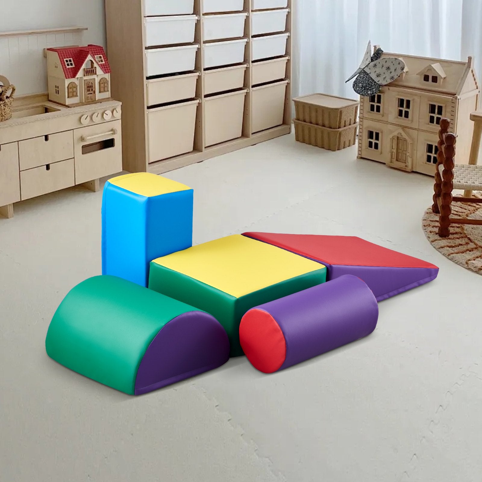 Climbing Toys 5 Piece Foam Climbing Blocks for Toddlers and Preschoolers